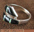 Opal Black Inlay Sterling Silver Jewelry Ring Size 6-1/2 RS35697